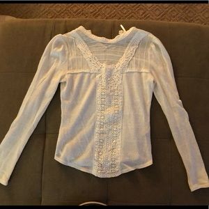 Free People Crochet Lace Top